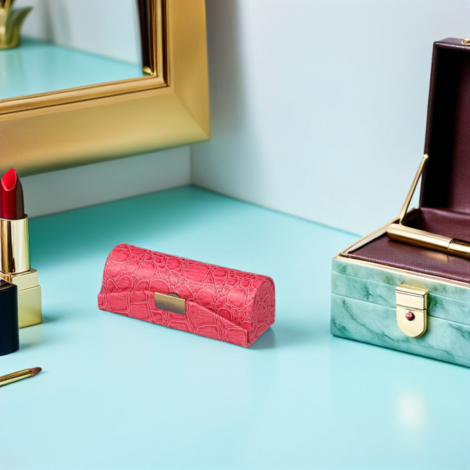 PU Lipstick Case Small Lipstic - Lip Balm 评论和价格