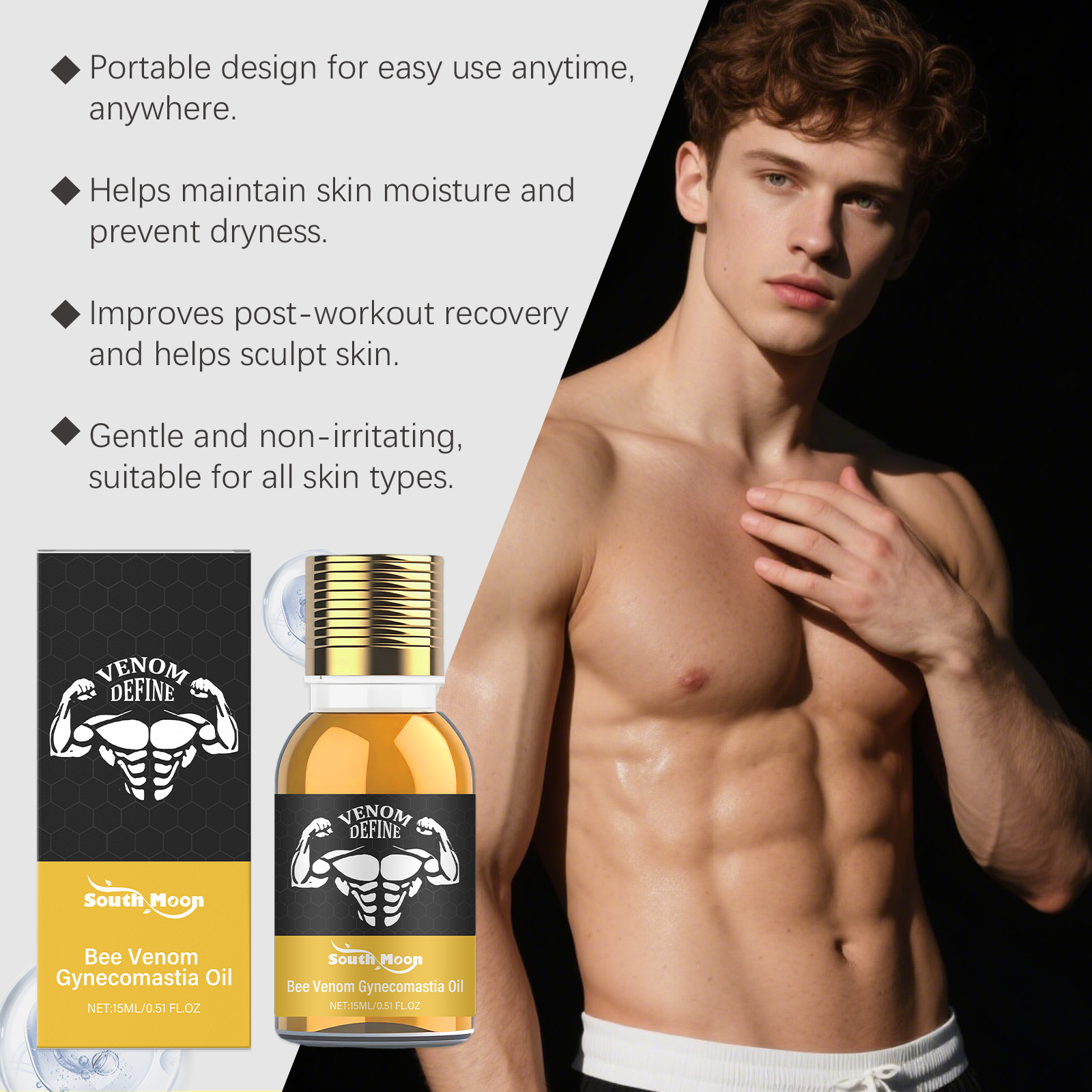Bee Venom Gynecomastia Oil For - Body Lotion 评论和价格