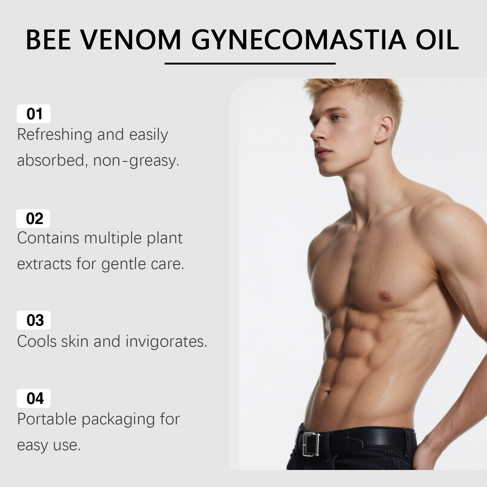 Bee Venom Gynecomastia Oil For - Body Lotion 评论和价格